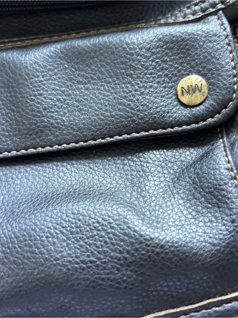 Vintage 90’s Nine West Vegan Leather Mini Backpack Purse-Black-Pebbled-Pockets
